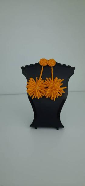 حلق برتقالي وردة